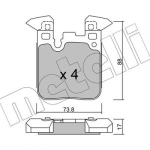 Колодки тормозные задние дисковые к-кт