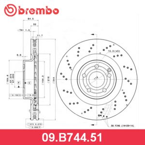 Диск тормозной передний вентилируемый