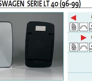 Стекло зеркала электрического левого