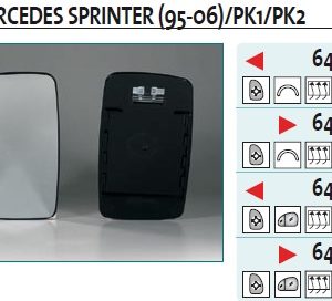 Стекло зеркала электрического правого