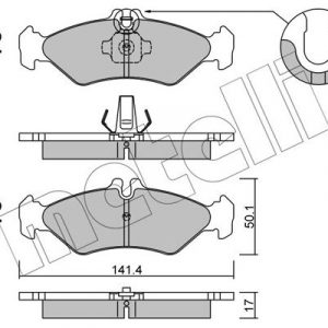 Колодки тормозные задние дисковые к-кт