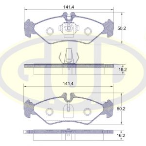 Колодки тормозные задние дисковые к-кт