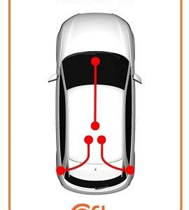 Трос стояночного тормоза левый