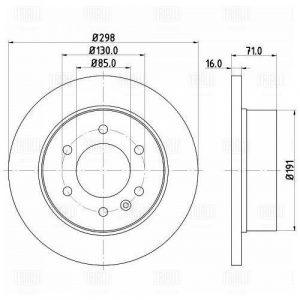 Диск тормозной задний
