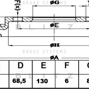 Диск тормозной передний вентилируемый