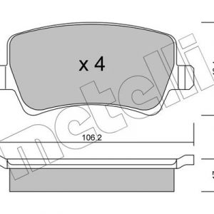 Колодки тормозные задние дисковые к-кт