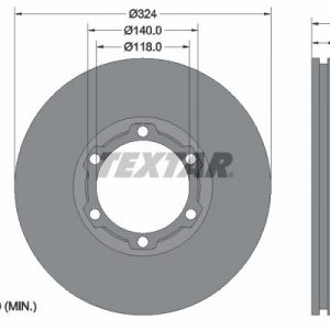 Диск тормозной передний вентилируемый