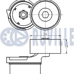 Ролик-натяжитель ручейкового ремня