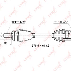 Полуось передняя правая