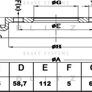 Диск тормозной передний вентилируемый