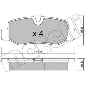 Колодки тормозные задние дисковые к-кт