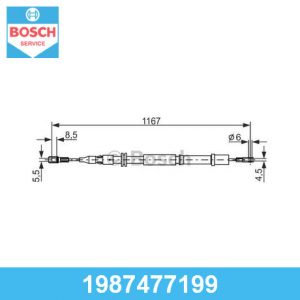 Трос стояночного тормоза