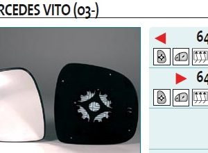 Стекло зеркала электрического левого