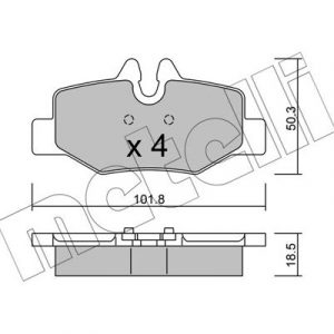 Колодки тормозные задние дисковые к-кт