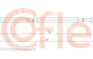 Трос стояночного тормоза правый