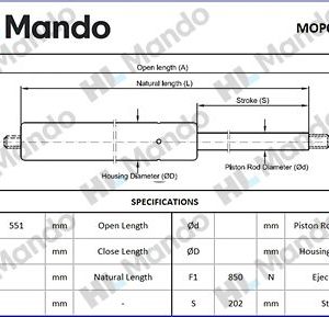 Амортизатор крышки багажника