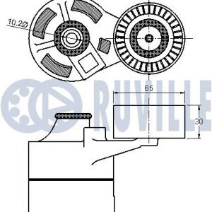 Ролик руч.ремня с кронштейном