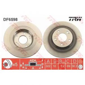 Диск тормозной задний