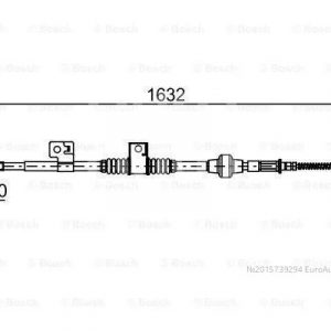 Трос стояночного тормоза правый