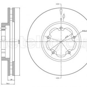 Диск тормозной передний вентилируемый