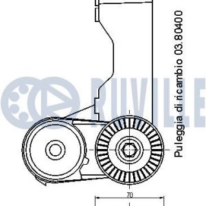Ролик-натяжитель ручейкового ремня