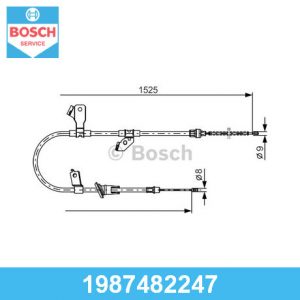 Трос стояночного тормоза правый