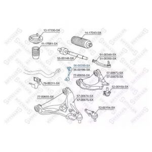 Стойка переднего стабилизатора левая