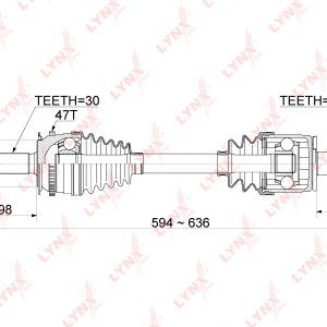 Полуось передняя левая