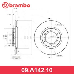 Диск тормозной передний вентилируемый