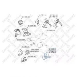 Опора двигателя левая