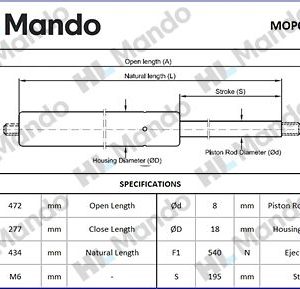 Амортизатор двери багажника