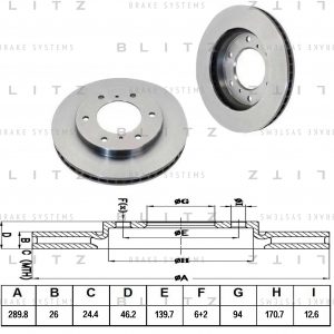 Диск тормозной передний вентилируемый