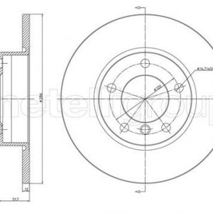 Диск тормозной передний не вентилируемый