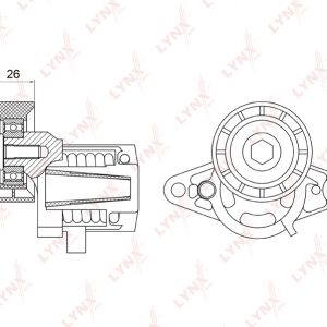 Ролик-натяжитель ручейкового ремня