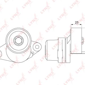 Ролик-натяжитель ручейкового ремня