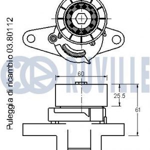 Ролик-натяжитель ручейкового ремня