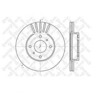 Диск тормозной передний вентилируемый