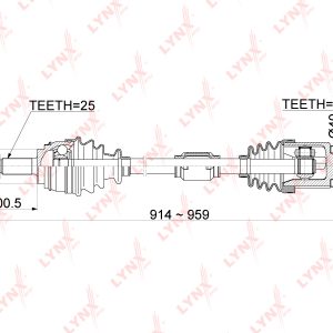 Полуось передняя левая