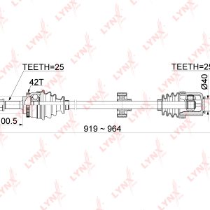 Полуось передняя правая