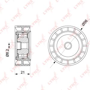 Ролик-натяжитель ручейкового ремня
