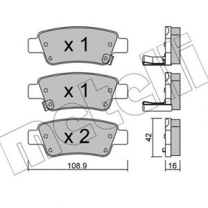 Колодки тормозные задние дисковые к-кт
