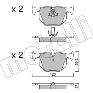 Колодки тормозные задние дисковые к-кт