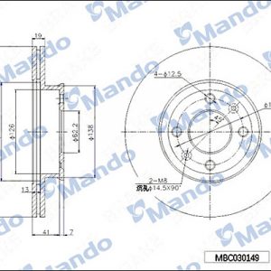 Диск тормозной передний вентилируемый