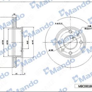 Диск тормозной передний вентилируемый