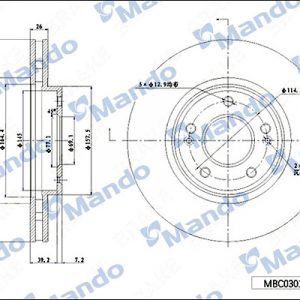 Диск тормозной передний вентилируемый