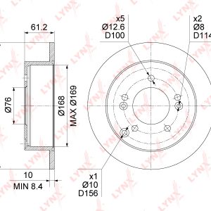 Диск тормозной задний