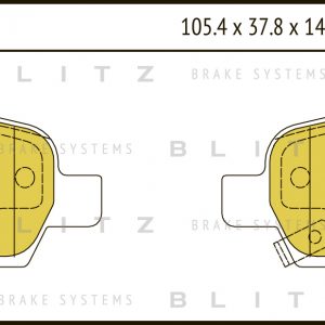 Колодки тормозные задние дисковые к-кт