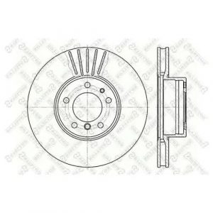 Диск тормозной передний вентилируемый