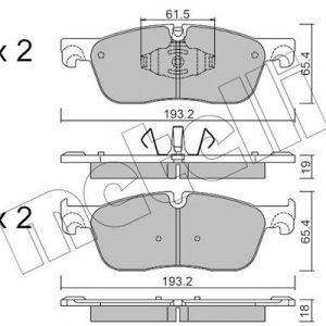 Колодки тормозные передние к-кт