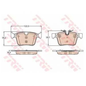 Колодки тормозные задние дисковые к-кт